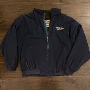 Vintage USPS Alabama Postal Service Bomber Jacket Navy Blue XL